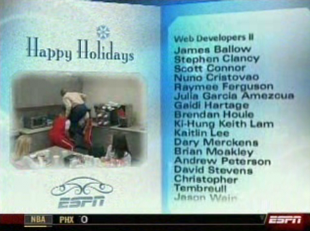 Sportscenter Christmas Credits